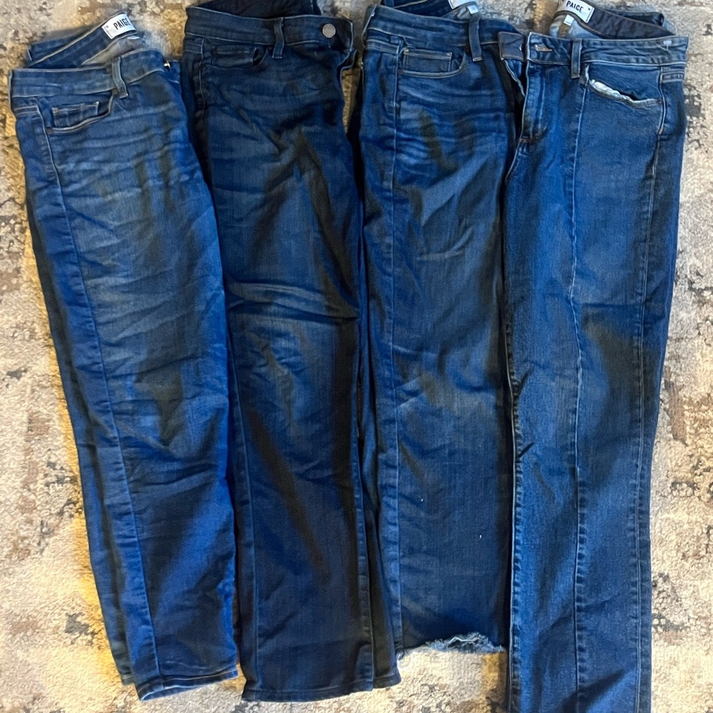 Lot of 4 PAIGE Blue Denim Jeans Size 28/29